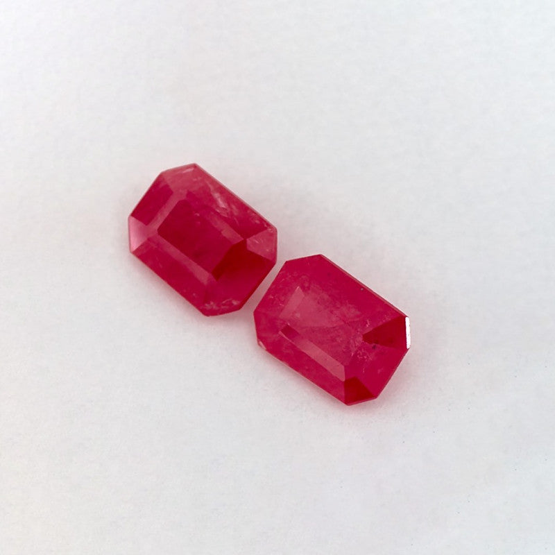 1.99 Total Carat Weight Emerald Natural Red Ruby