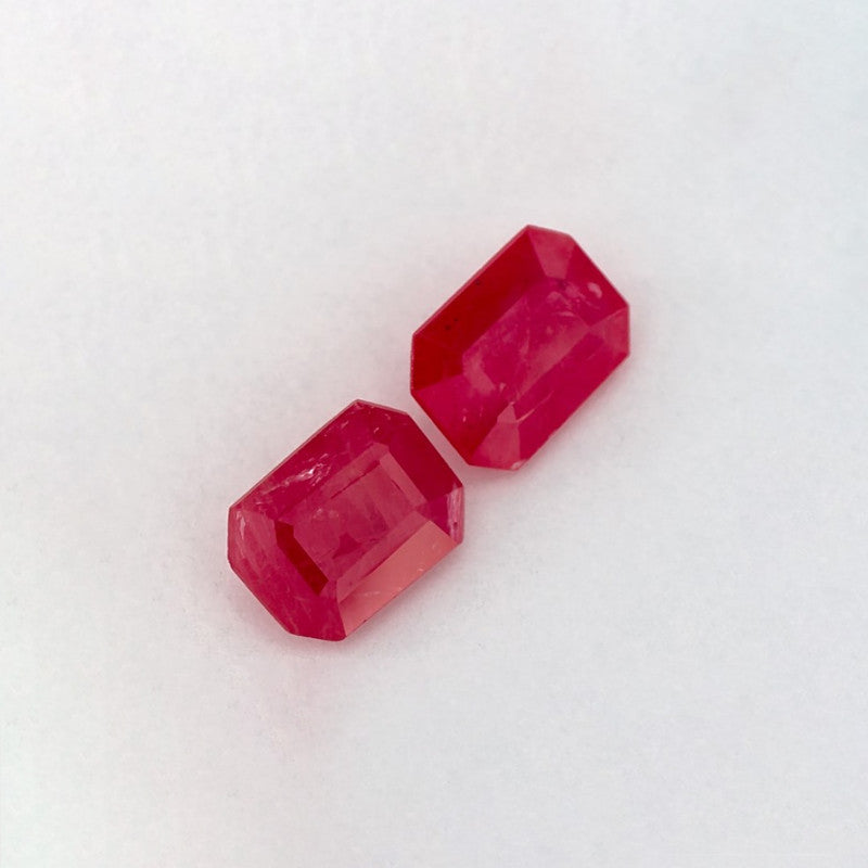 1.99 Total Carat Weight Emerald Natural Red Ruby