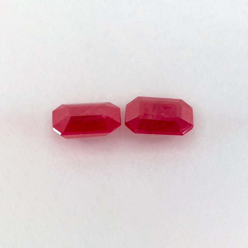 1.99 Total Carat Weight Emerald Natural Red Ruby