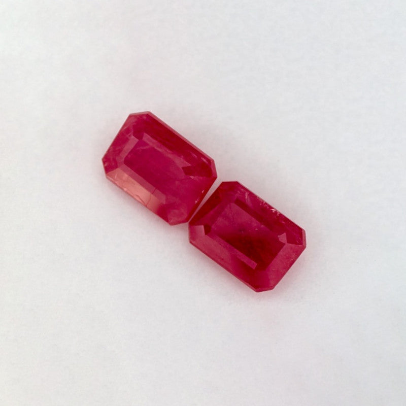 2.18 Total Carat Weight Emerald Natural Red Ruby