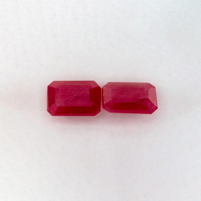 2.18 Total Carat Weight Emerald Natural Red Ruby