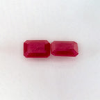 2.18 Total Carat Weight Emerald Natural Red Ruby