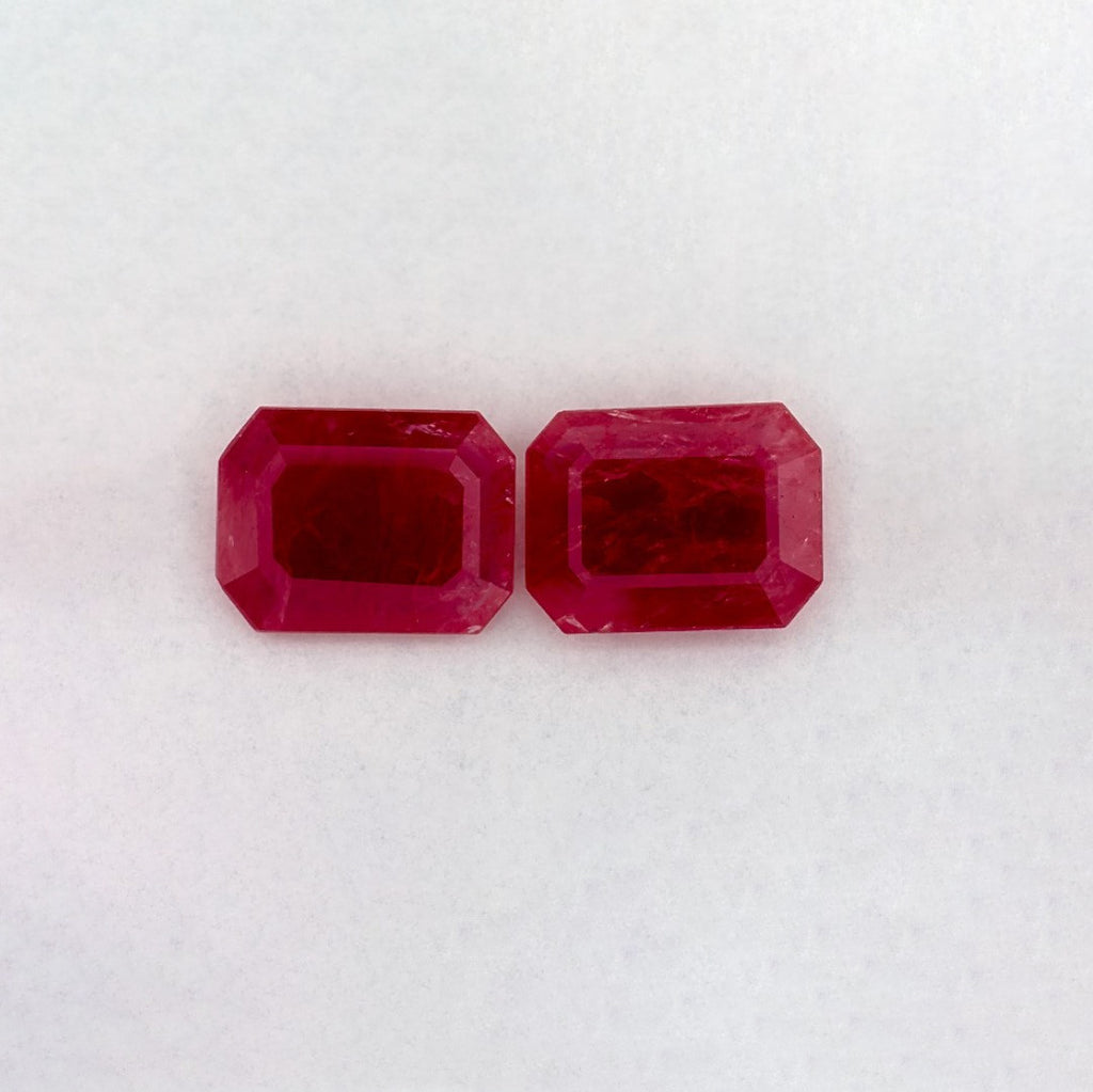 2.21 Total Carat Weight Emerald Natural Red Ruby
