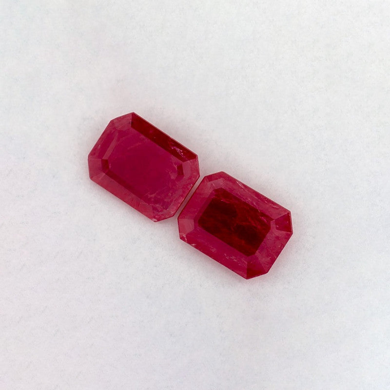 2.21 Total Carat Weight Emerald Natural Red Ruby