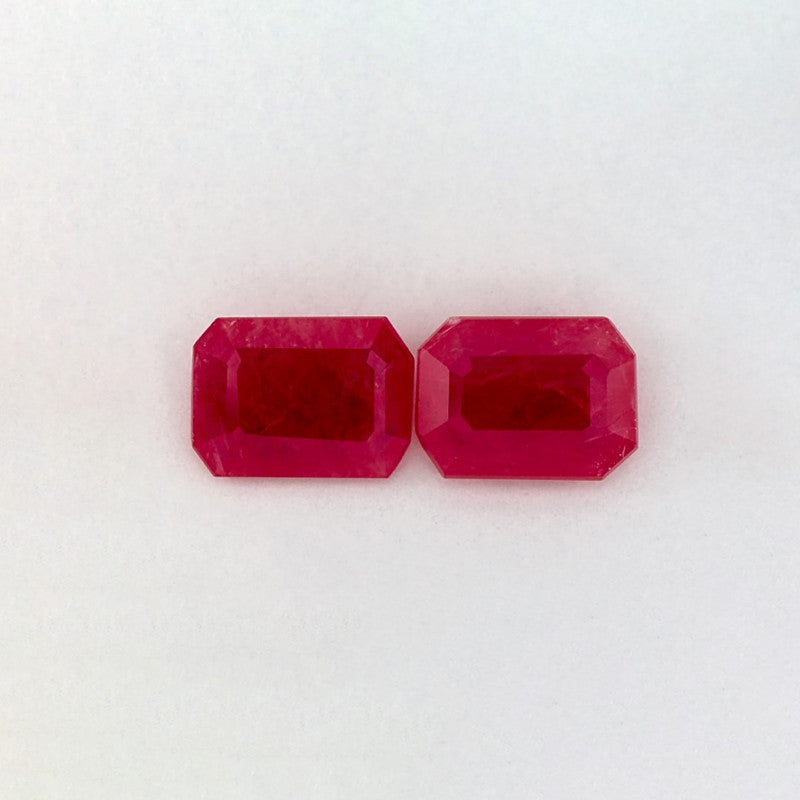 2.30 Total Carat Weight Emerald Natural Red Ruby