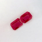 2.30 Total Carat Weight Emerald Natural Red Ruby