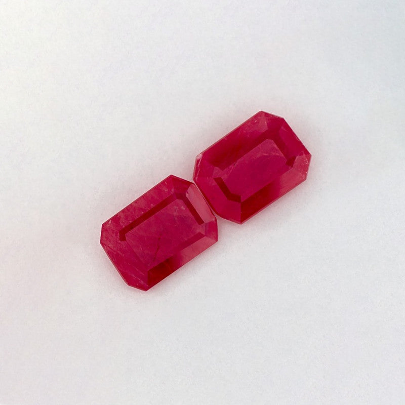 2.30 Total Carat Weight Emerald Natural Red Ruby