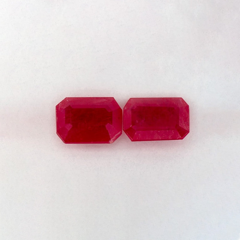 2.30 Total Carat Weight Emerald Natural Red Ruby