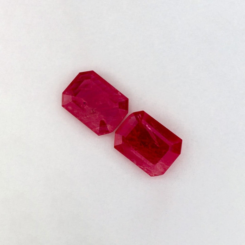 2.31 Total Carat Weight Emerald Natural Red Ruby