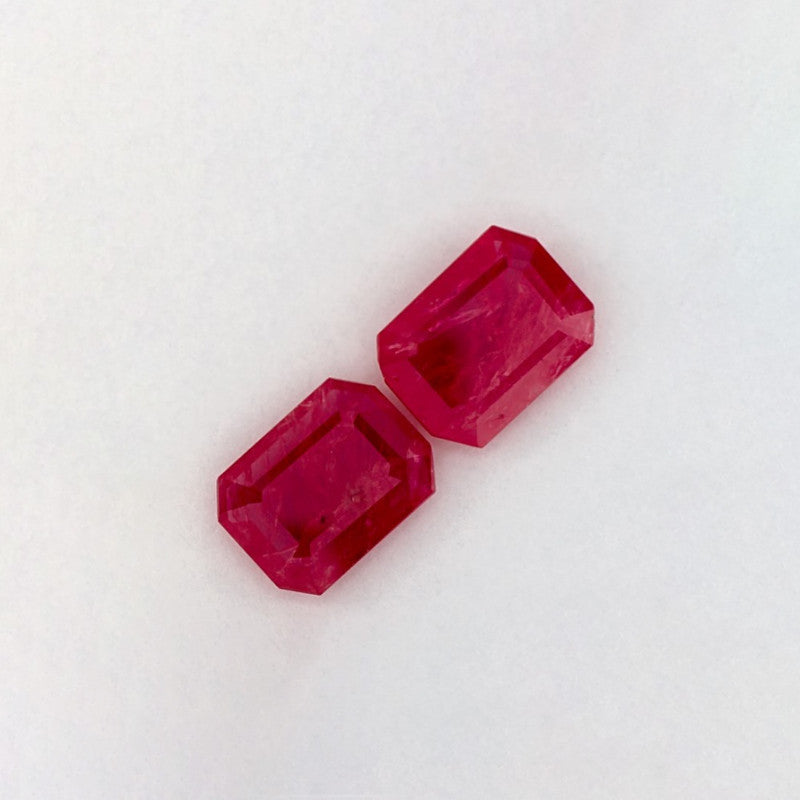 2.31 Total Carat Weight Emerald Natural Red Ruby