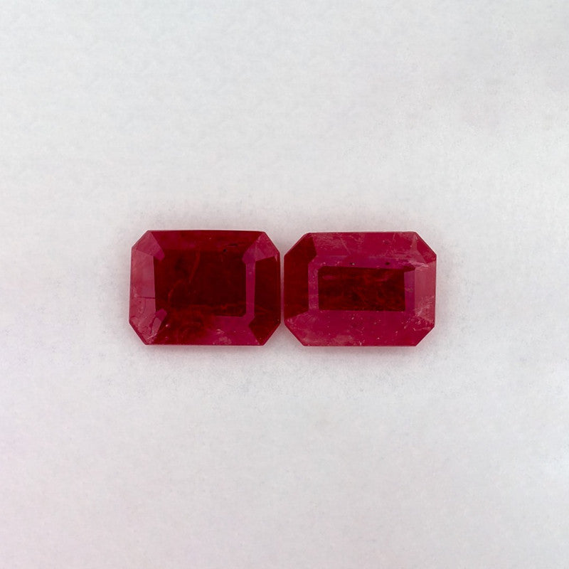 2.33 Total Carat Weight Emerald Natural Red Ruby