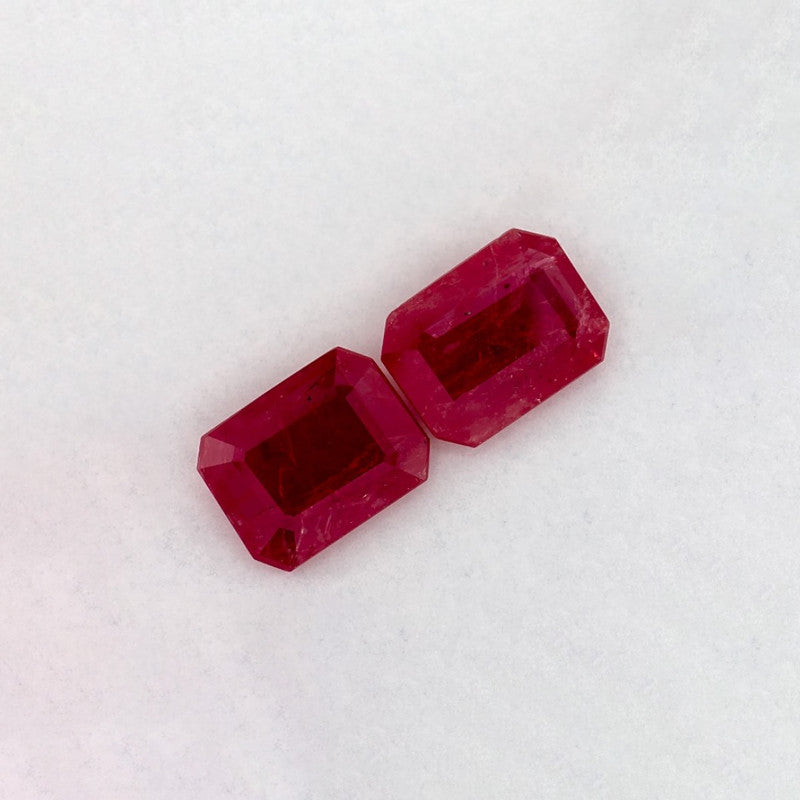 2.33 Total Carat Weight Emerald Natural Red Ruby
