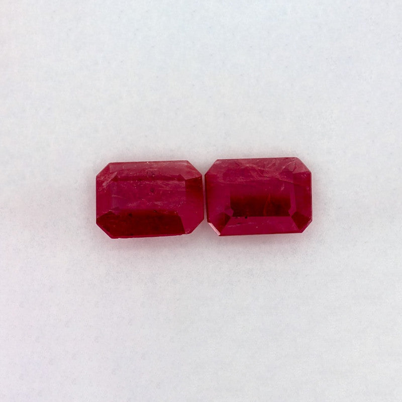 2.33 Total Carat Weight Emerald Natural Red Ruby