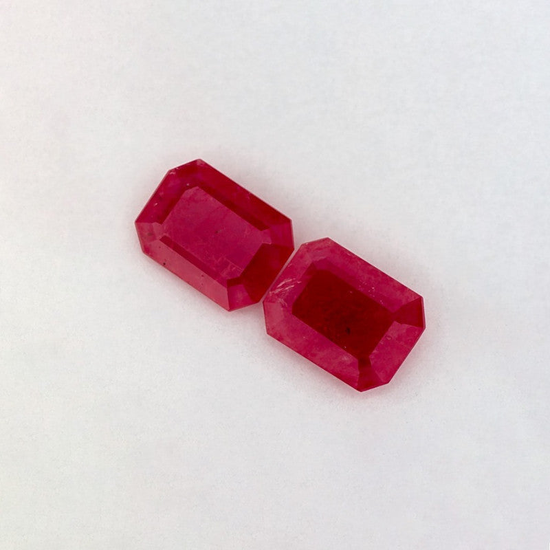 2.43 Total Carat Weight Emerald Natural Red Ruby