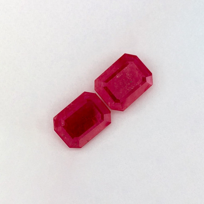 2.43 Total Carat Weight Emerald Natural Red Ruby