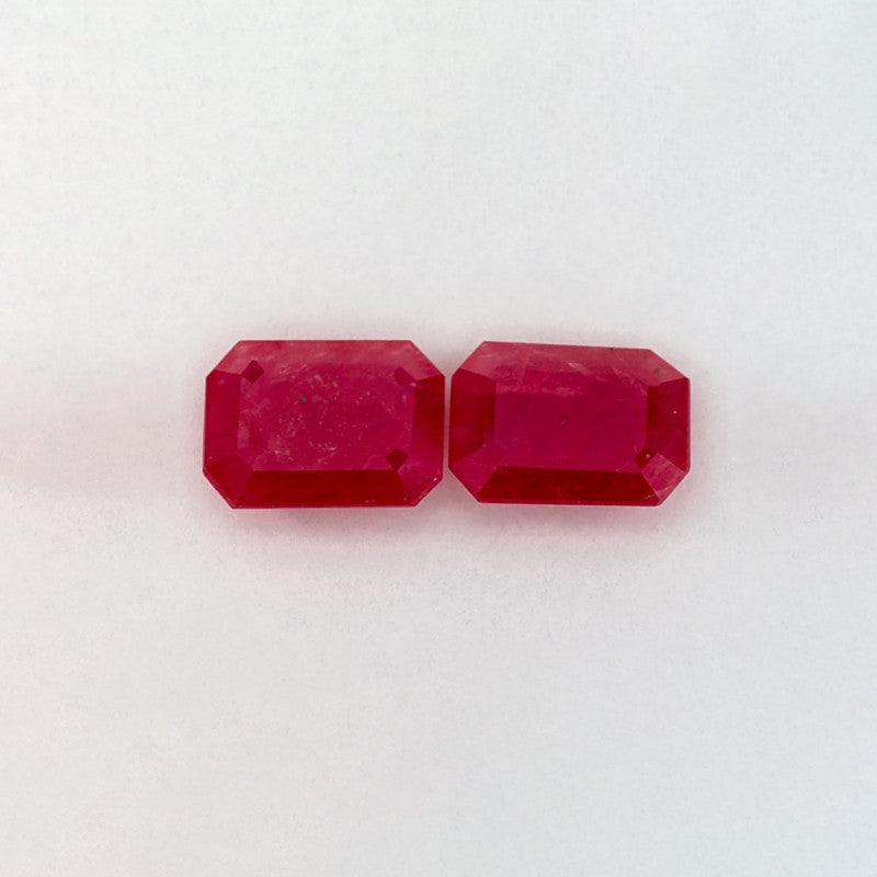 2.43 Total Carat Weight Emerald Natural Red Ruby