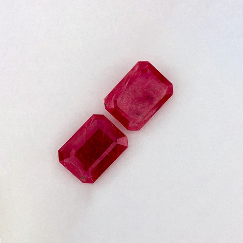 2.61 Total Carat Weight Emerald Natural Red Ruby