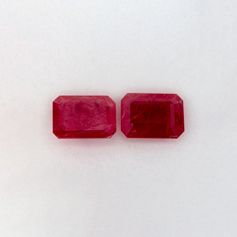2.61 Total Carat Weight Emerald Natural Red Ruby