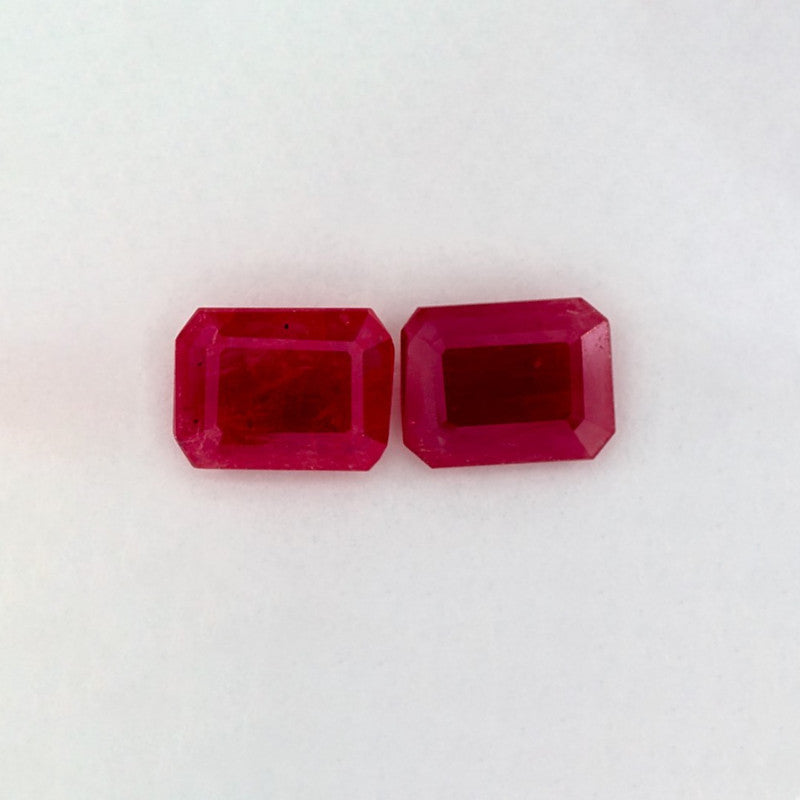 2.62 Total Carat Weight Emerald Natural Red Ruby