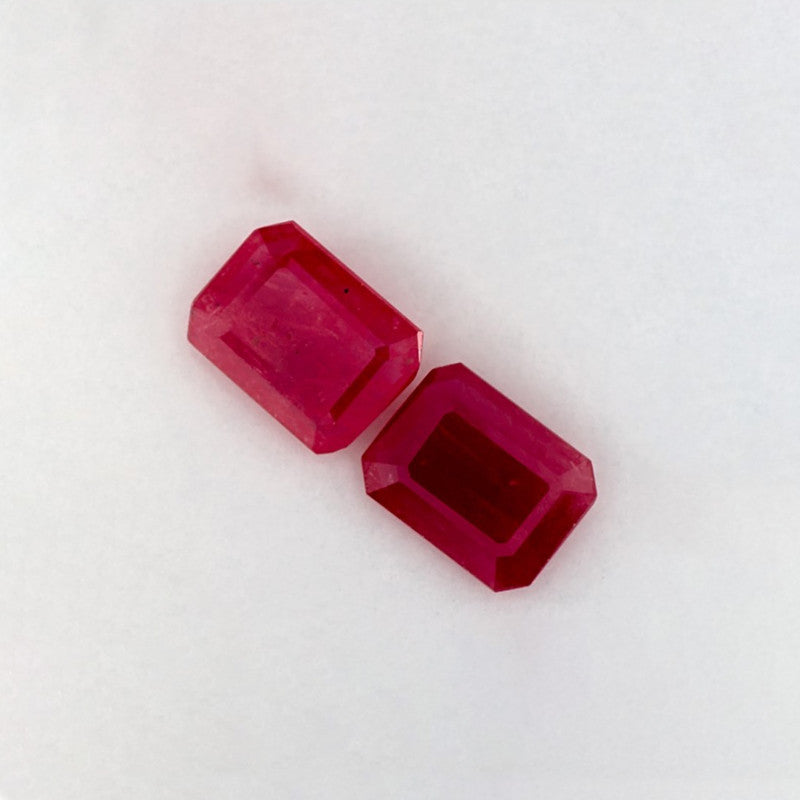 2.62 Total Carat Weight Emerald Natural Red Ruby
