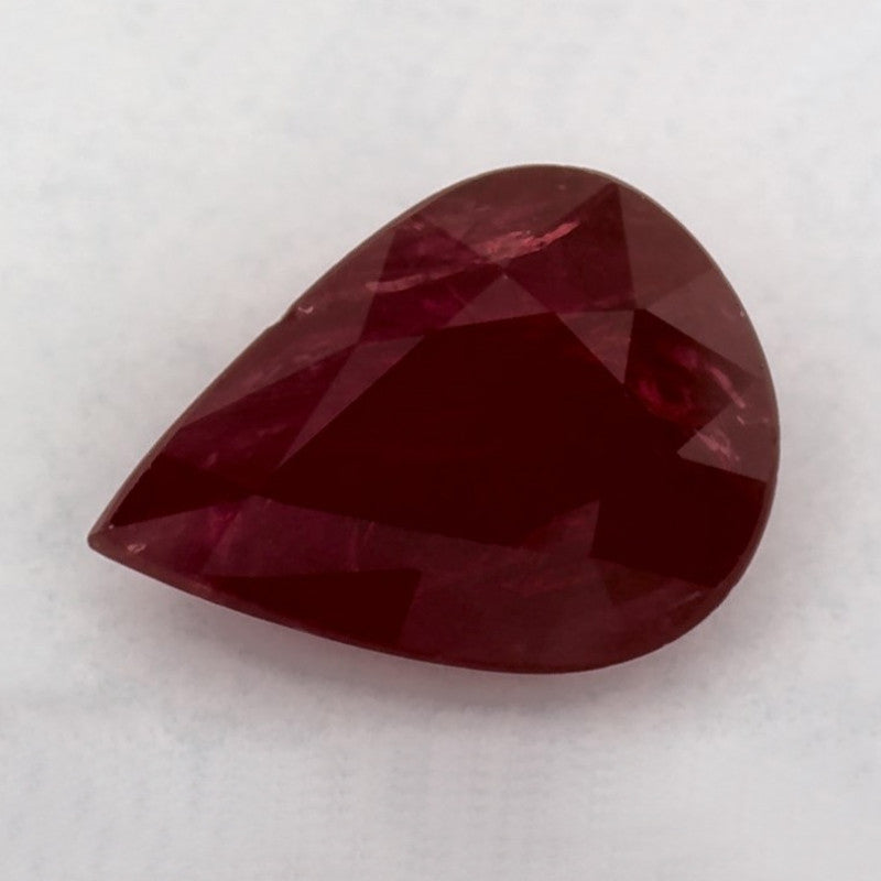 1.02 Carat Pear Natural Red Ruby