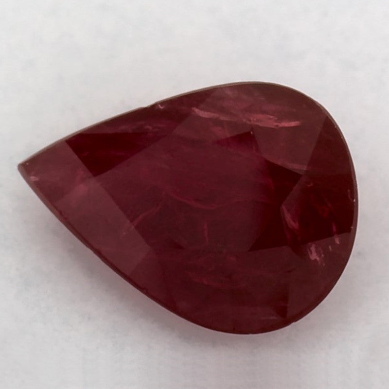 1.02 Carat Pear Natural Red Ruby