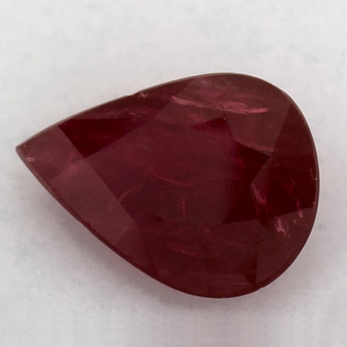1.02 Carat Pear Natural Red Ruby