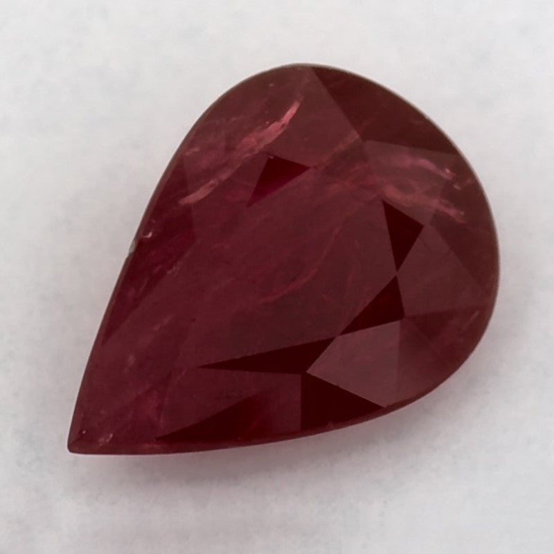 1.02 Carat Pear Natural Red Ruby