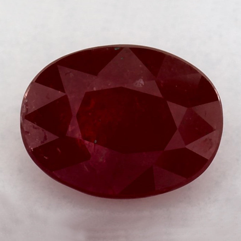 1.50 Carat Oval Natural Red Ruby