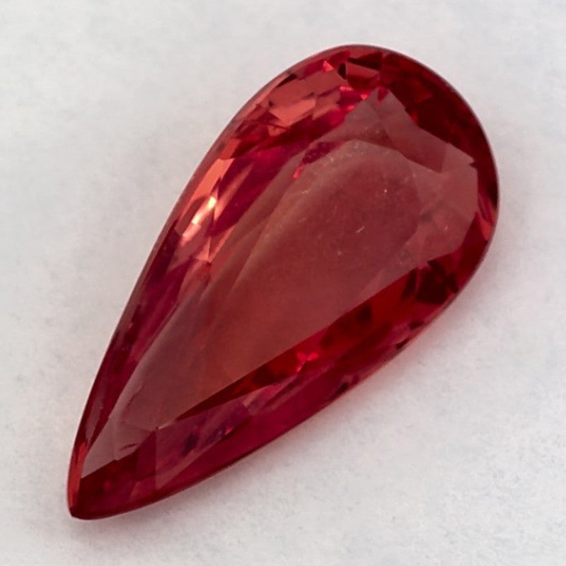 1.95 Carat Pear Natural Red Ruby
