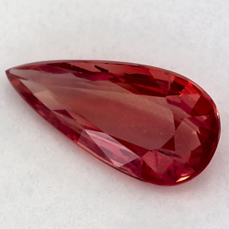 1.95 Carat Pear Natural Red Ruby