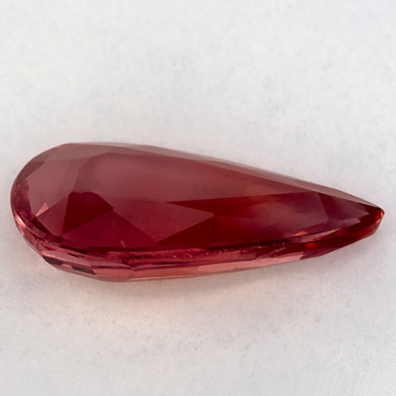 1.95 Carat Pear Natural Red Ruby
