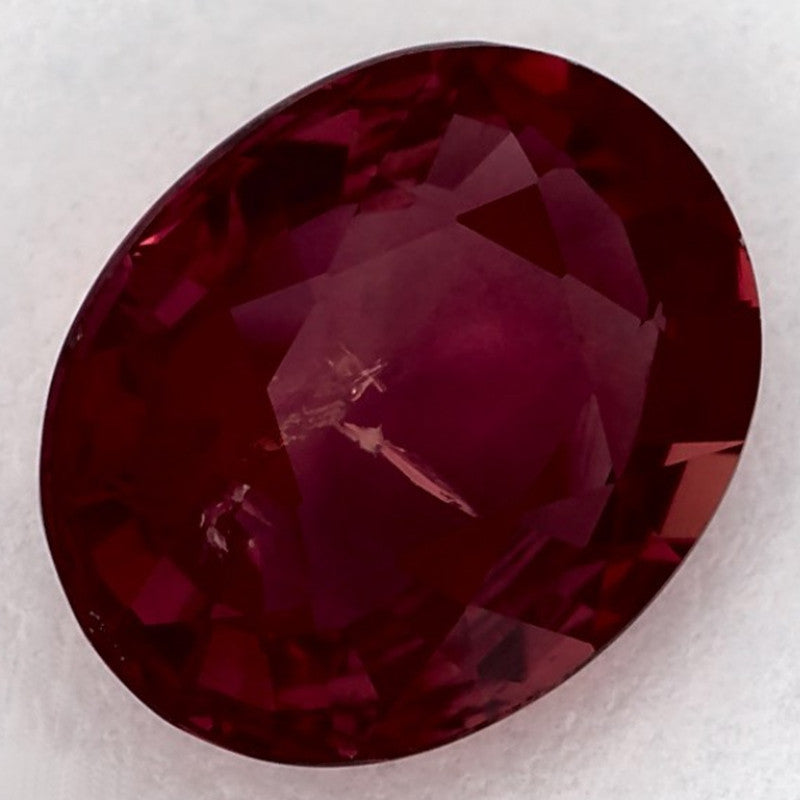 2.40 Carat Oval Natural Red Ruby
