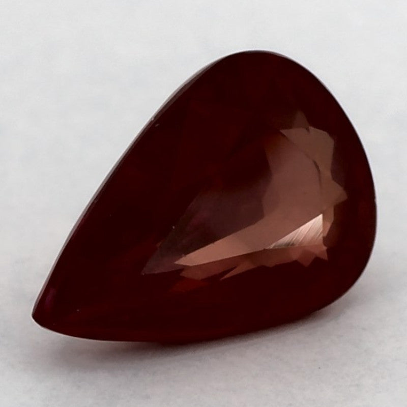 2.03 Carat Pear Natural Red Ruby