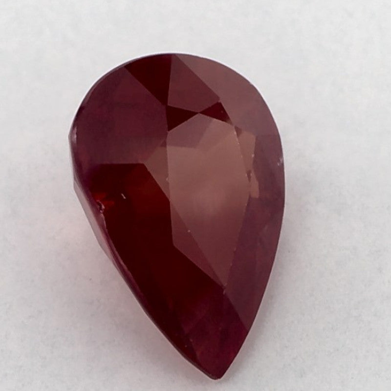 2.09 Carat Pear Natural Red Ruby