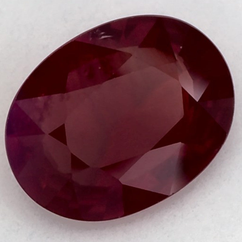 1.88 Carat Oval Natural Red Ruby