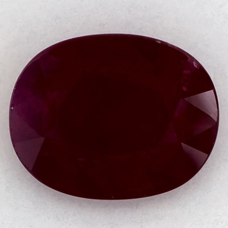 1.95 Carat Oval Natural Red Ruby