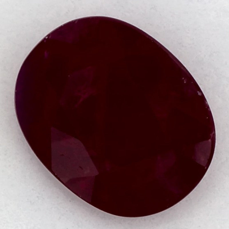 1.95 Carat Oval Natural Red Ruby