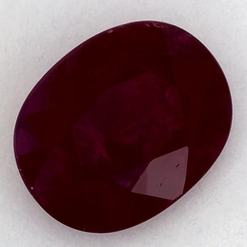 1.95 Carat Oval Natural Red Ruby