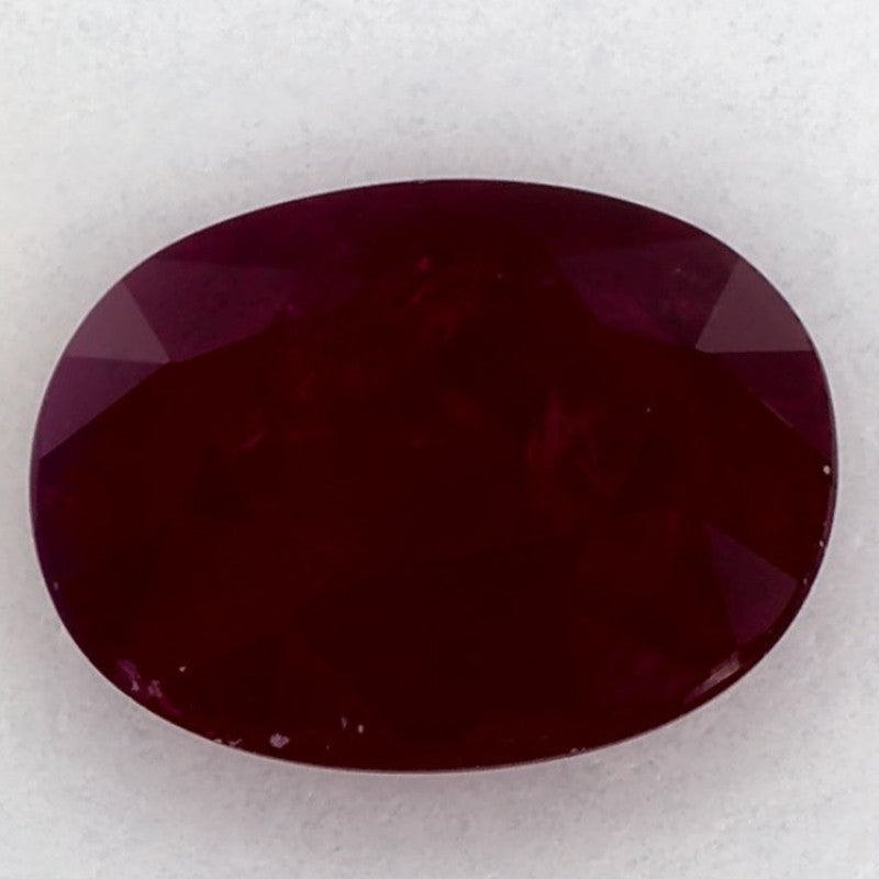 1.95 Carat Oval Natural Red Ruby
