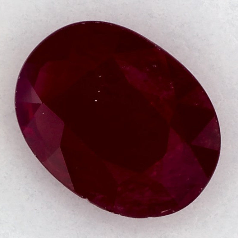 1.96 Carat Oval Natural Red Ruby