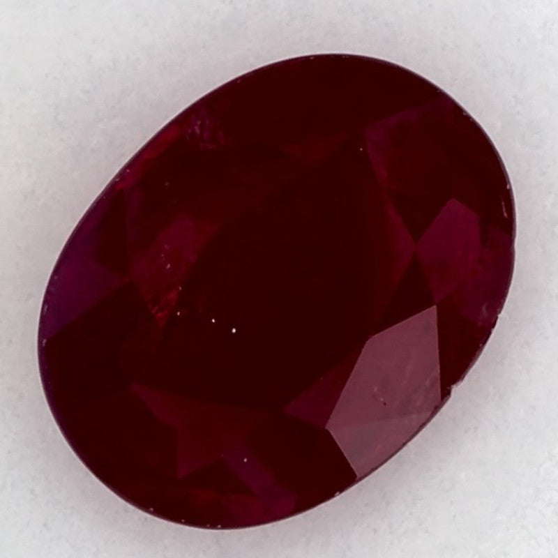 1.96 Carat Oval Natural Red Ruby