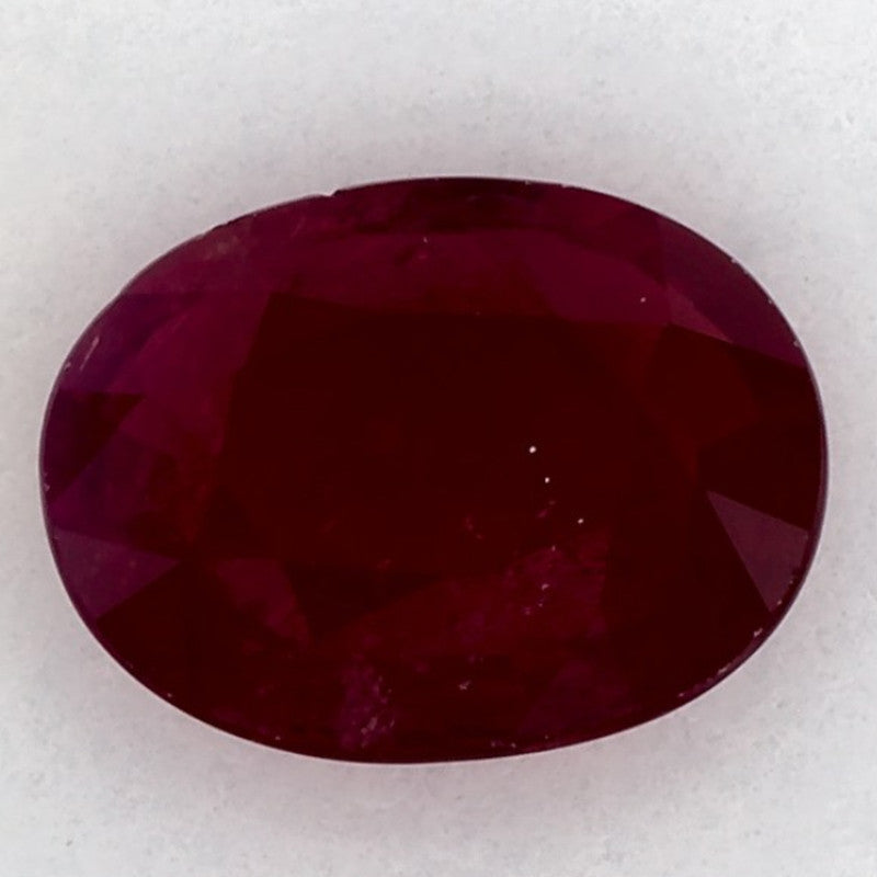 1.96 Carat Oval Natural Red Ruby