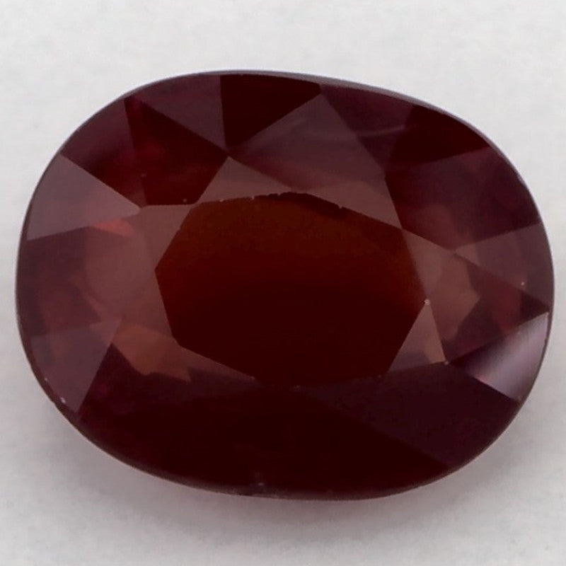 2.08 Carat Oval Natural Red Ruby