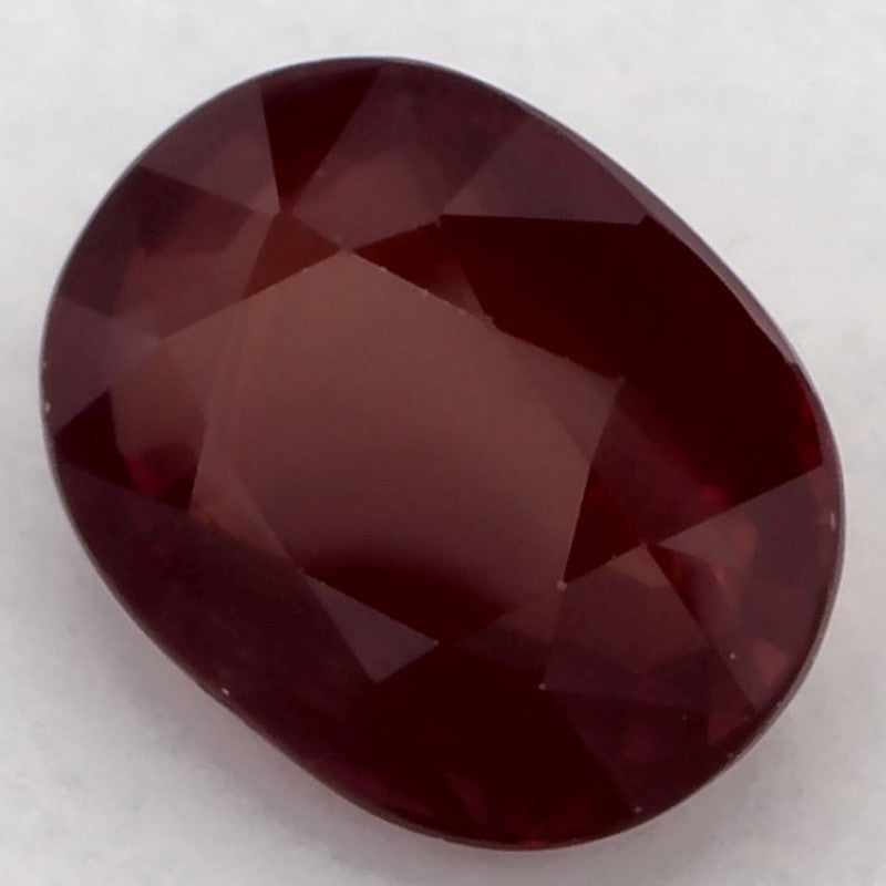 2.08 Carat Oval Natural Red Ruby