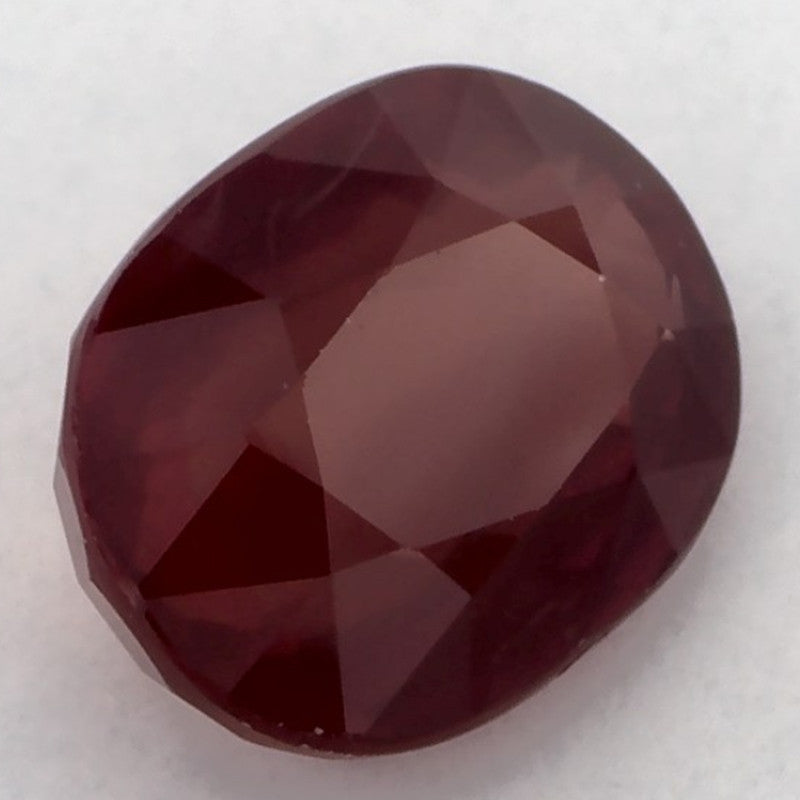 2.08 Carat Oval Natural Red Ruby