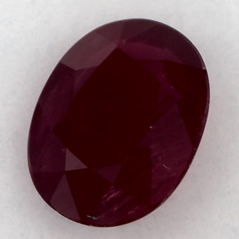 2.09 Carat Oval Natural Red Ruby