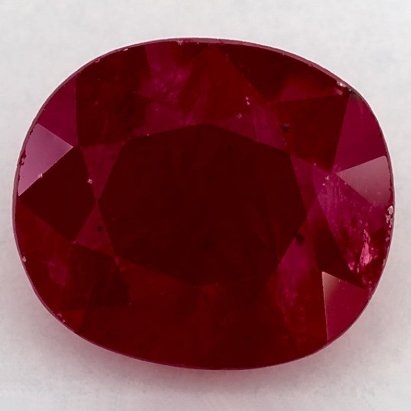 2.88 Carat Oval Natural Red Ruby