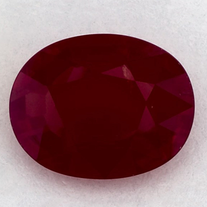 1.90 Carat Oval Natural Red Ruby