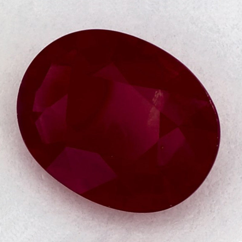 1.90 Carat Oval Natural Red Ruby